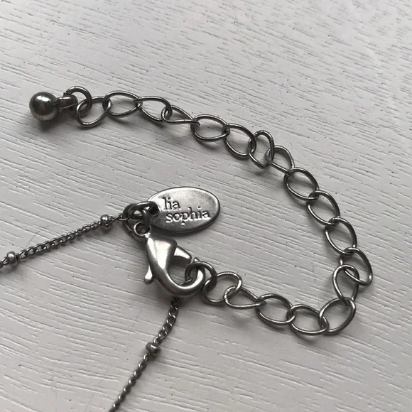 Lia Sophia Turquoise Charm Necklace 18” - Picture 4 of 4